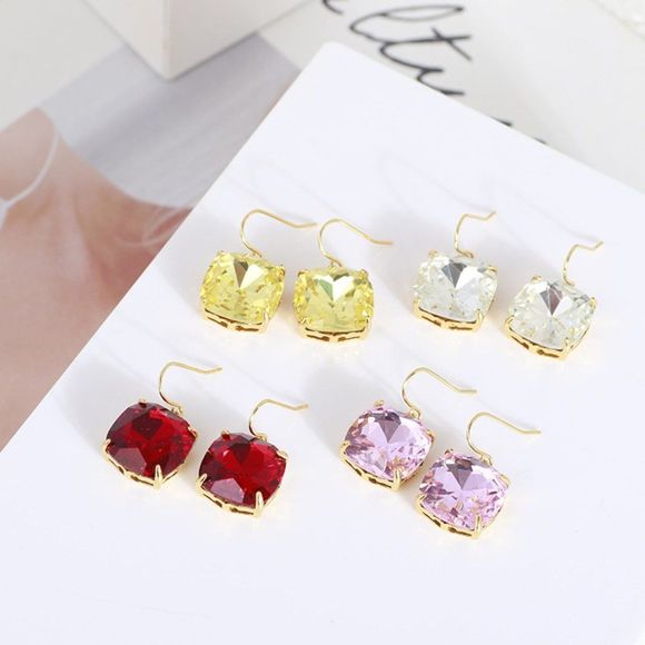 Tory Burch Crystal Hook Drop Earrings - RED with Dust Bag - Picture 5 of 6